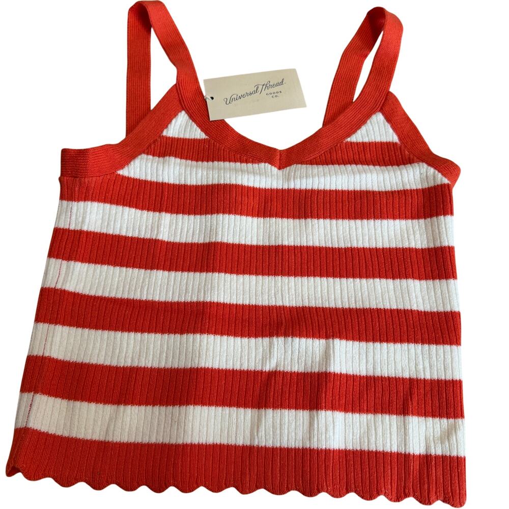 Universal Thread Women's White Striped Sweater Tank Top - Size XS - NWT